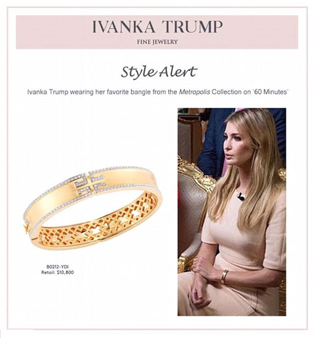  Ivanka's fashion brand is valued at around $100million (£81million)