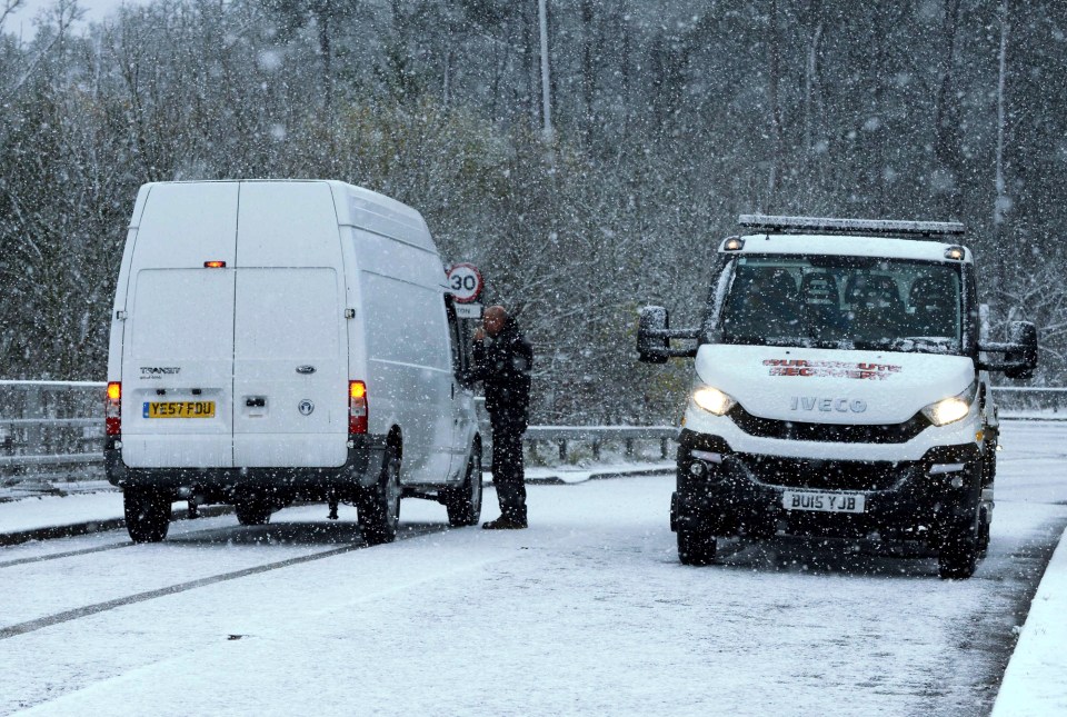  Higher ground was the most badly affected by snow, like Abington, South Lanarkshire,