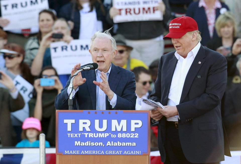 Jeff Sessions was an early and vocal supporter of Donald Trump's presidential bid