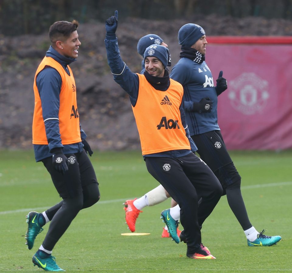 Outcast Henrikh Mkhitaryan trained as he looks to win back his place