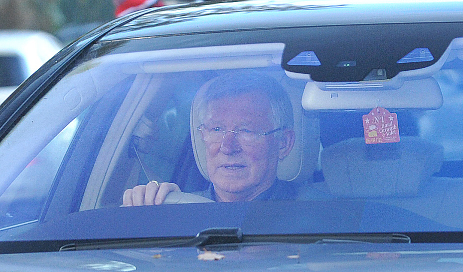 Former boss Sir Alex Ferguson turned up at Carrington for the day