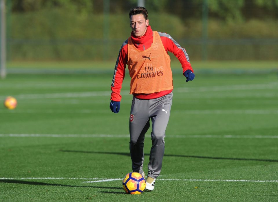 Mesut Ozil was also back in action after his own international exploits