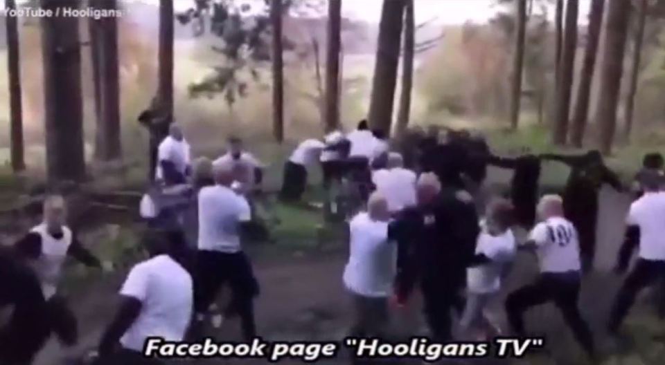 A video surfaced of Feyenoord and Nancy fans fighting in a forest last week