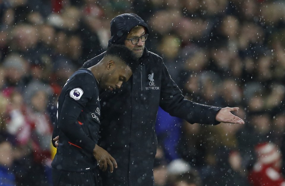  Daniel Sturridge has started just five games for Jurgen Klopp's Liverpool