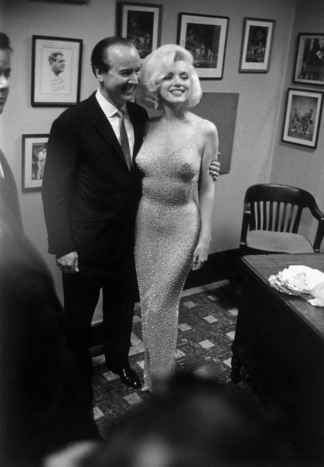  Marilyn, seen here with Celebrity Services Founder Earl Blackwell at the President Kennedy's Birthday Celebration, died just three months later