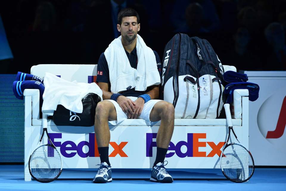 It was a tough day at the officer for Djokovic as he lost to Murray and lose any hopes of ending the season as world number one