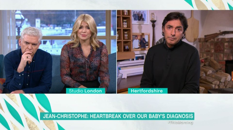  Jean-Christophe Novelli spoke about the family crisis in a chat with Phillip Schofield and Holly Willoughby