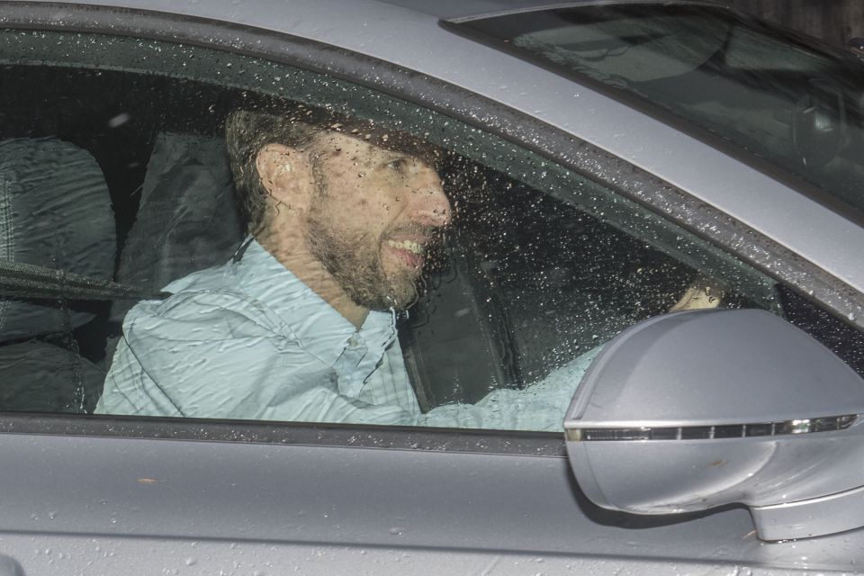 Gareth Southgate had a smile on his face after holding talks with FA officials about the England manager's job on Monday