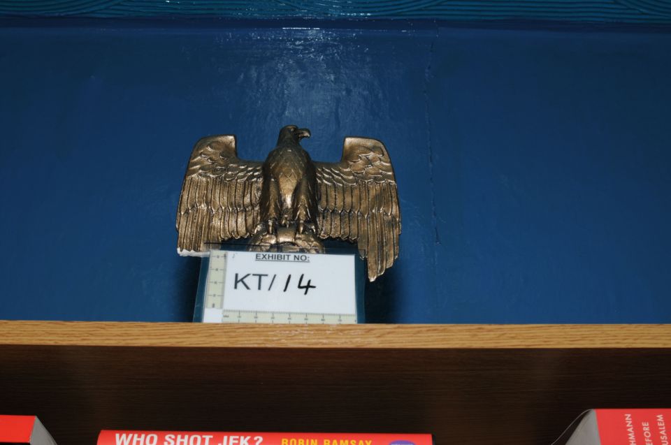  The jury was shown pictures from inside Mair's home, which had a Third Reich Eagle ornament on a bookshelf at his home