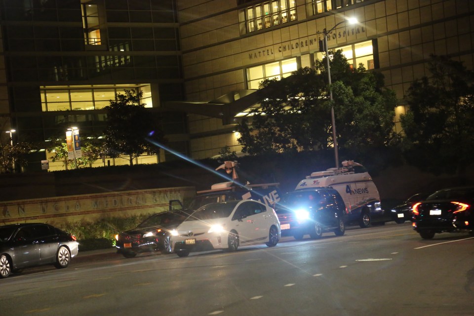 A convoy of cars and media have began to gather outside the medical centre 