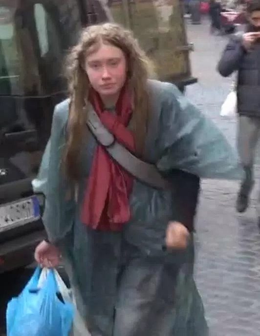  Embla is seen walking the streets of Rome