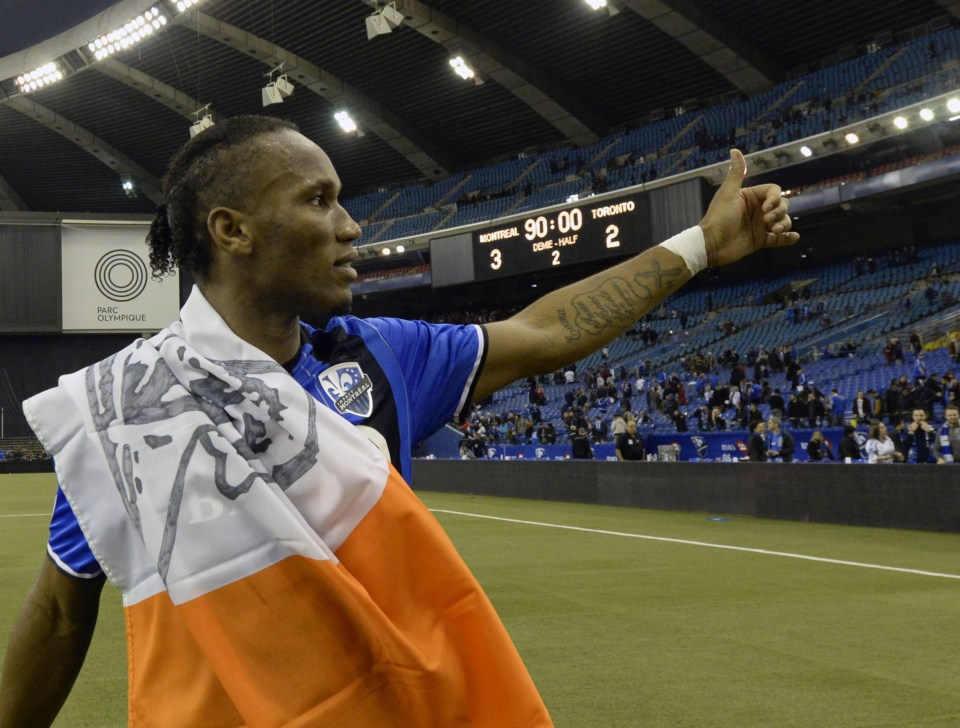  Ivorian striker Drogba has enjoyed a successful spell in Canada