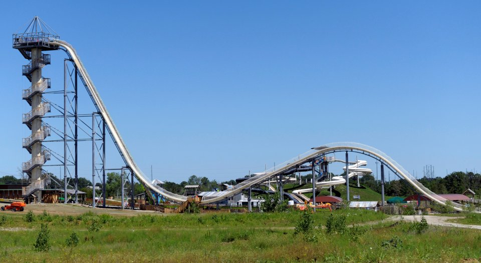 After the initial drop, riders surge up a hump before making another 50ft drop