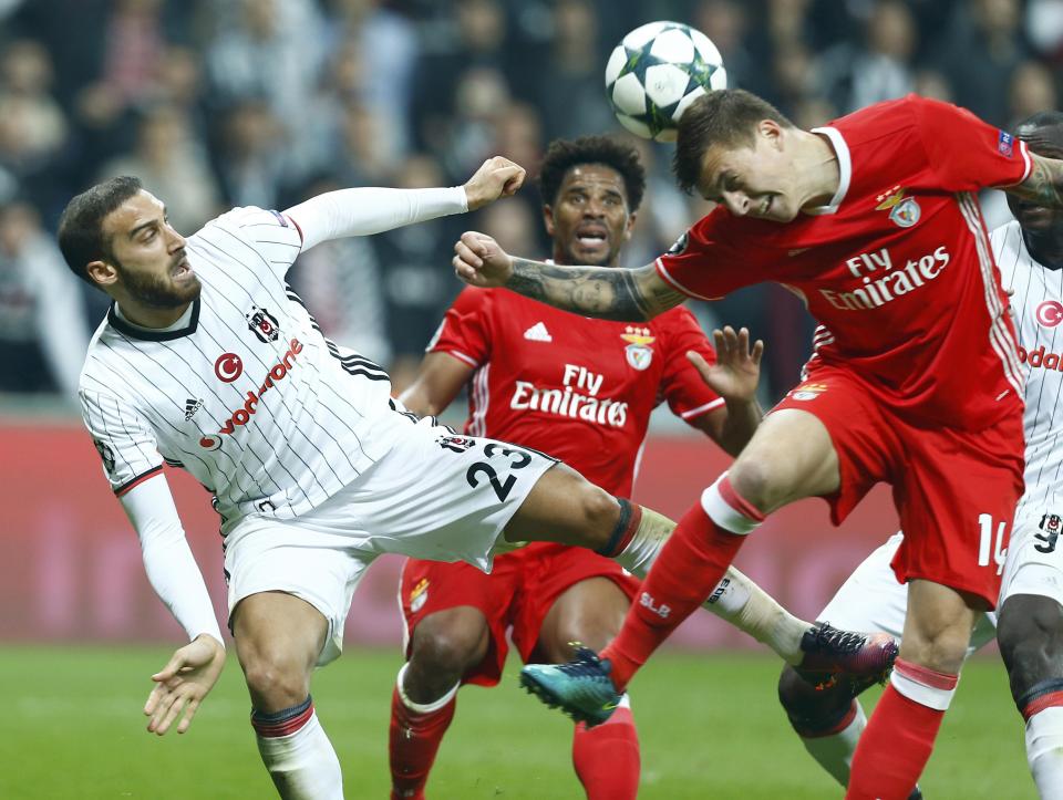  Victor Lindelof in action for Benfica in Champions League clash with Beskitas