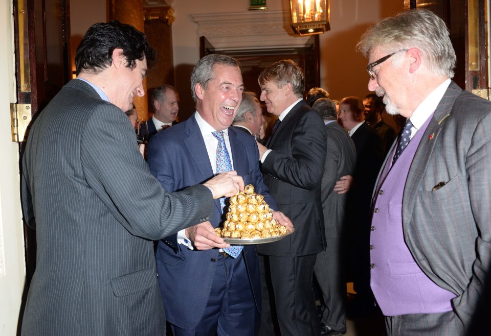 Nigel Farage Ritz Party