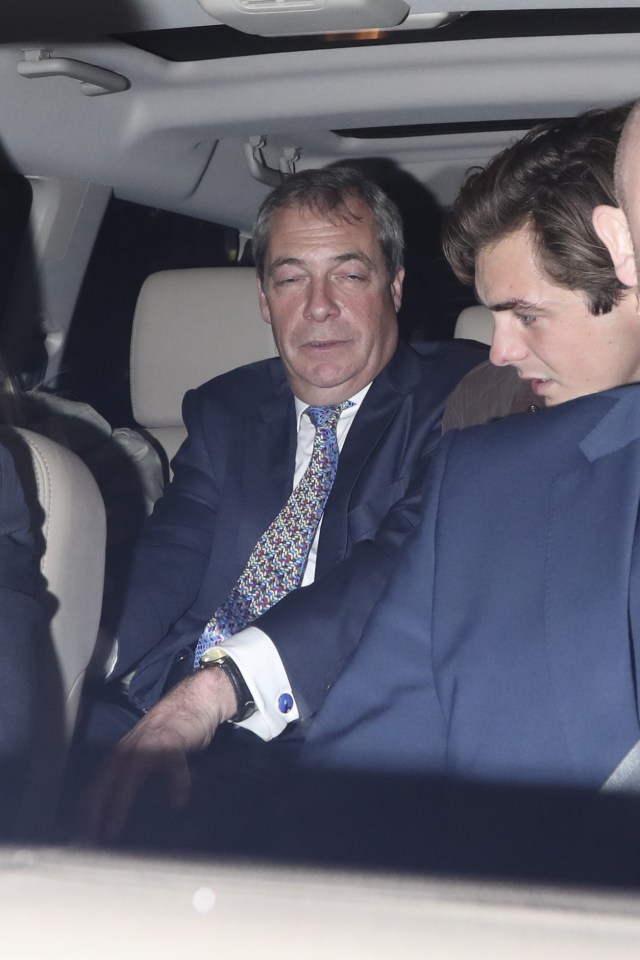  The Ukip leader looked worse for wear after he left a party at the Ritz last night