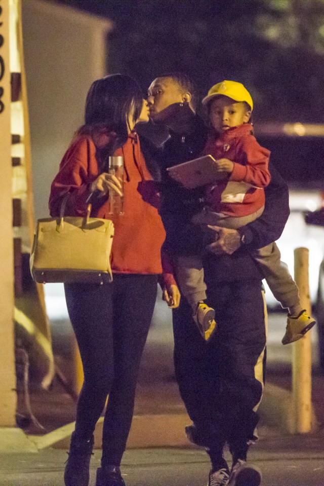  After dying her hair Kylie headed out for dinner with Tyga and King Cairo