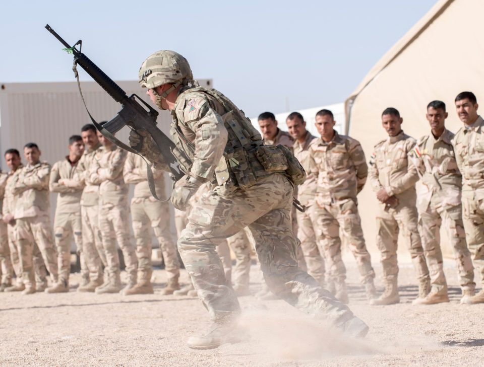  Soldiers watch on during training exercise