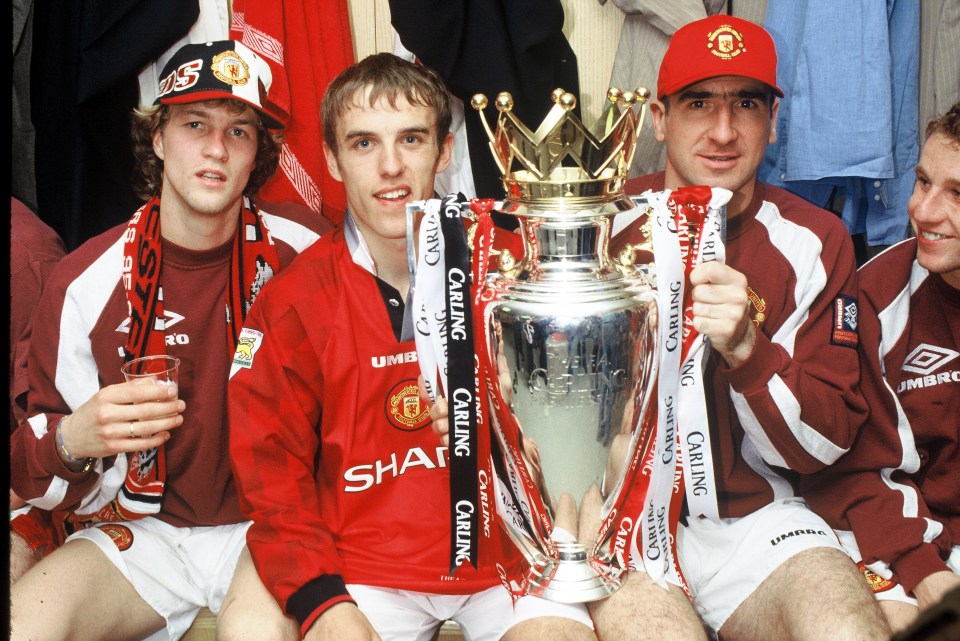 Eric Cantona also helped Manchester United to a pair of doubles