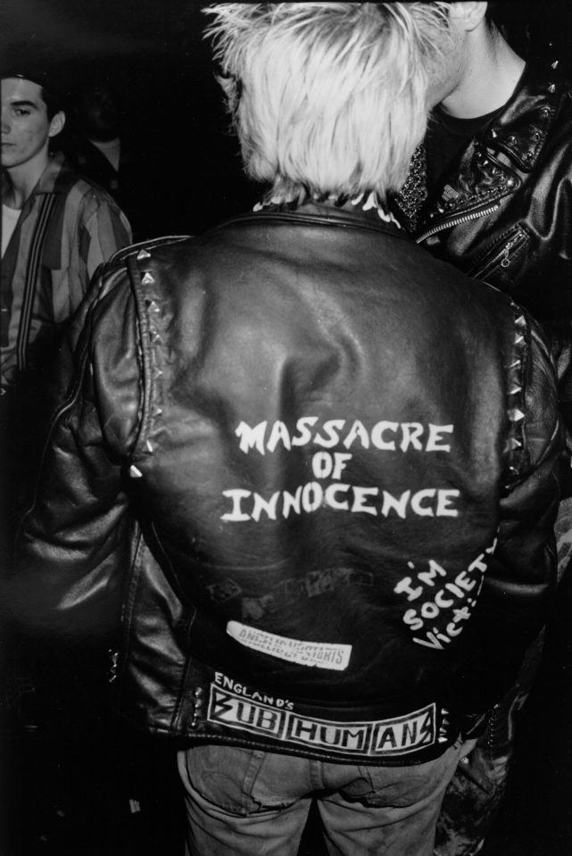  Many punks expressed their anger at society via messages scrawled on their jackets