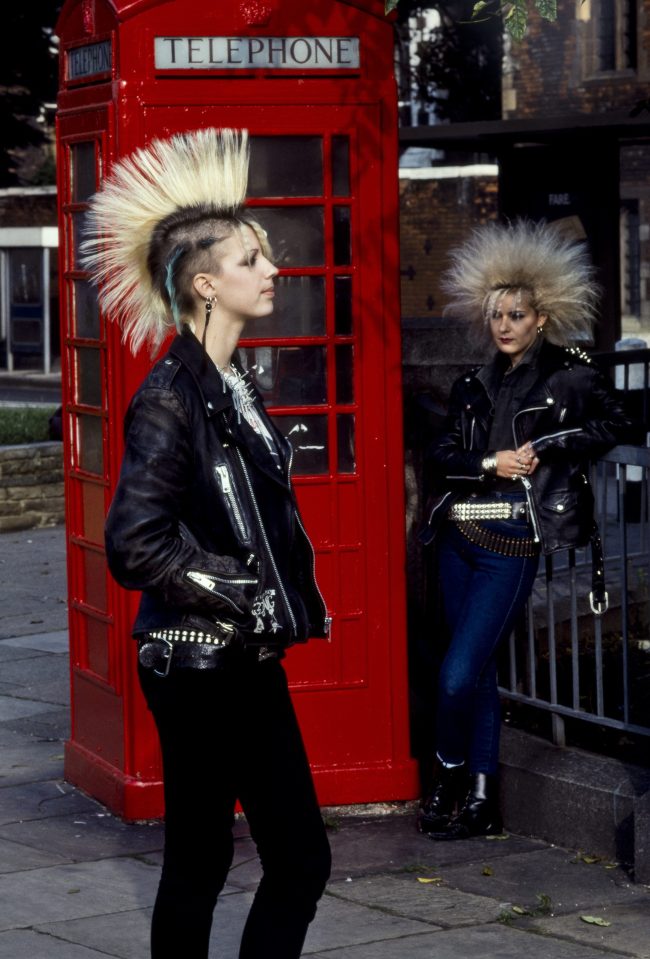  Punks even managed to make posing in front of a phone box look cool