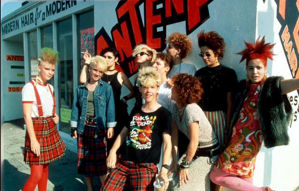  The punk movement was also a big deal in the States, as illustrated by this snap of young adults in Los Angeles