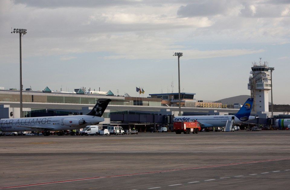 Tenerife Sur Airport... where the woman was removed from the flight to London Gatwick