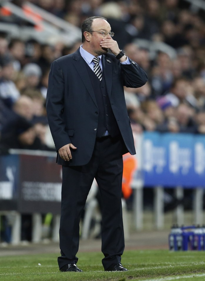 Toon manager Rafa Benitez looks furrowed as they lost for the first time since September