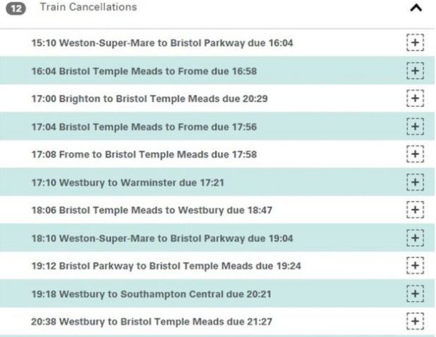  Endless cancellations ... Great Western Railway has warned customers against travelling due to the mass power outage