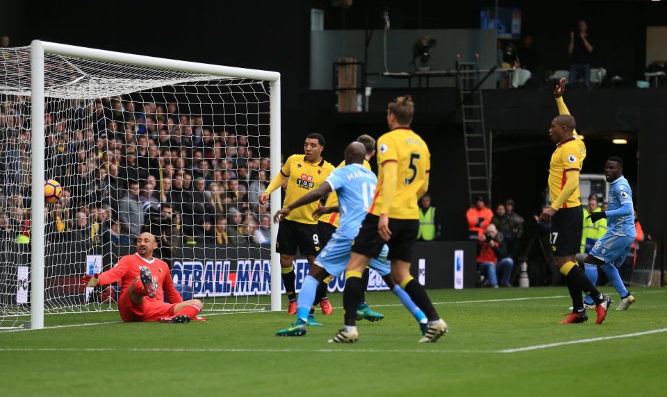 Heurelho Gomes palmed Charlie Adam's header into his own net to hand Stoke victory