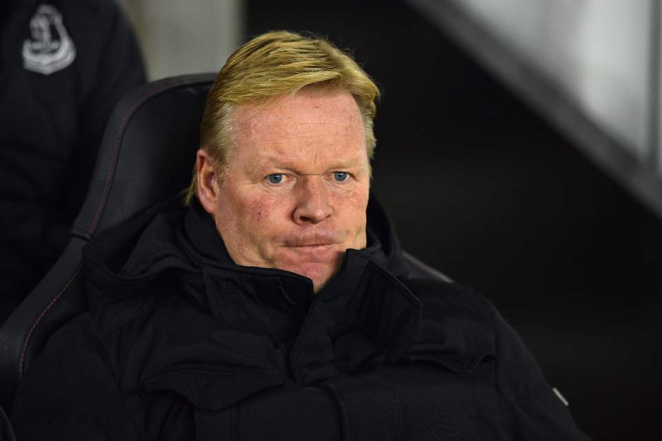  Everton's Dutch manager Ronald Koeman looks furrowed against his old side