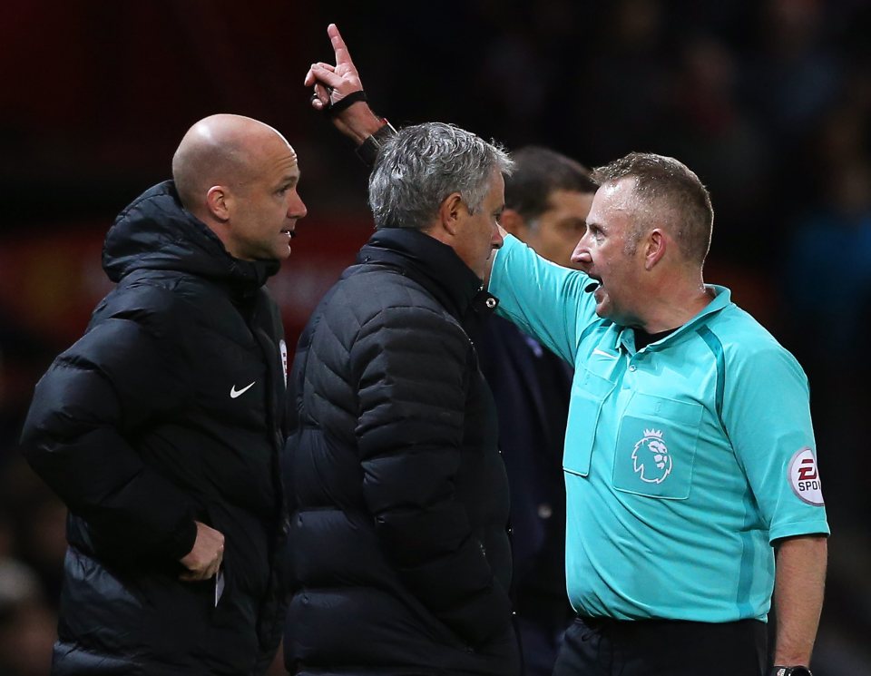 Mourinho was sent to the stands during the match