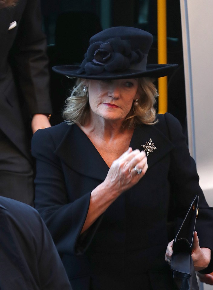  Natalia Grosvenor, Duchess of Westminster, arriving for a memorial service to celebrate the life of her husband