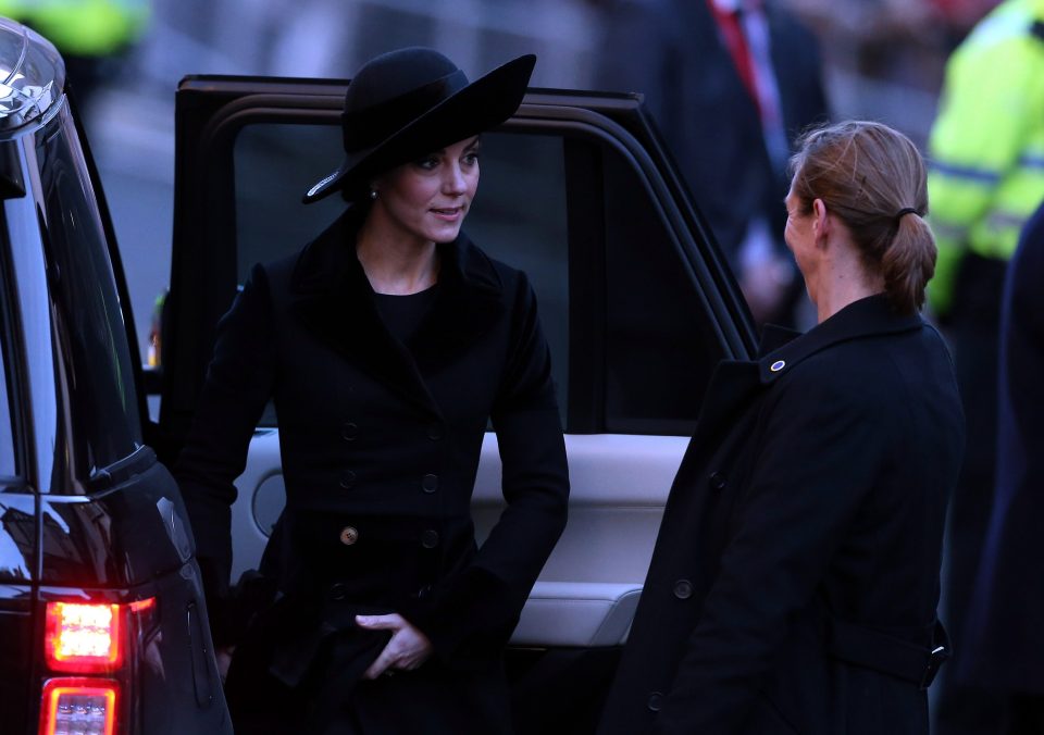  Kate arrives at the memorial of The Duke of Westminster at Chester Cathedral