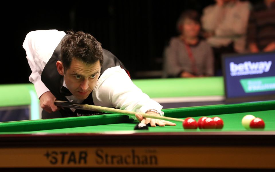  Ronnie O'Sullivan in action against Michael Georgiou, during day six of the Betway UK Championships 2016