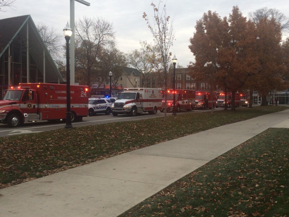  Local student media captured the moment emergency services rushed onto the campus