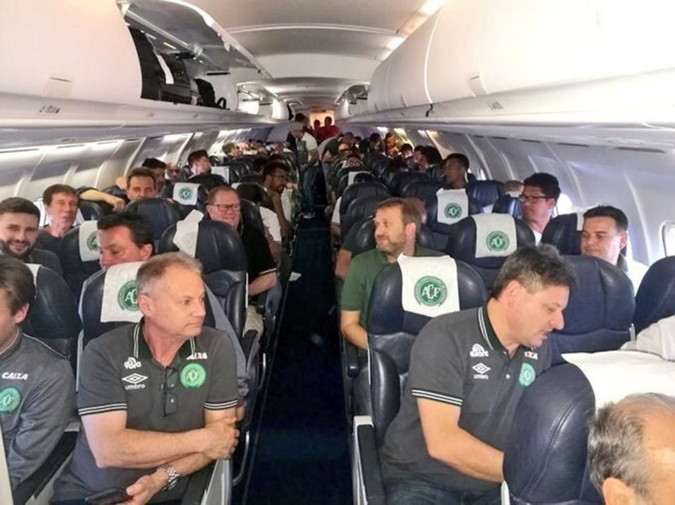 The last picture of Brazil's Chapecoense Real football team before the flight