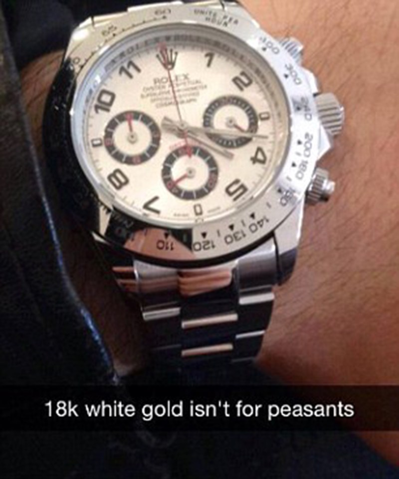  Many post photos of their incredibly expensive watches