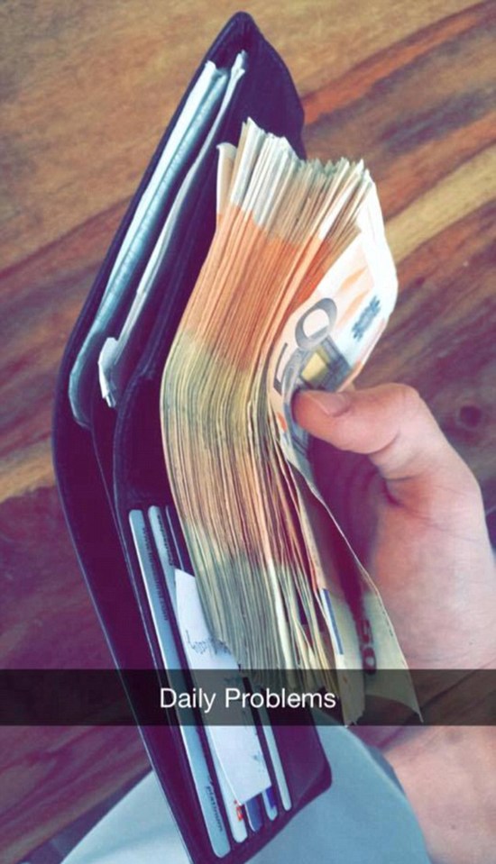  It really must be tough not being able to fit all your cash in your wallet