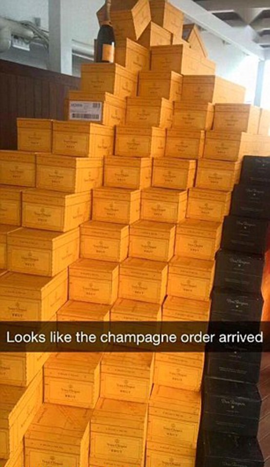  One person shared a snap of their recent champagne order