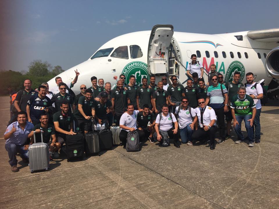 The Chapecoense team pose for their last group picture before their tragic deaths