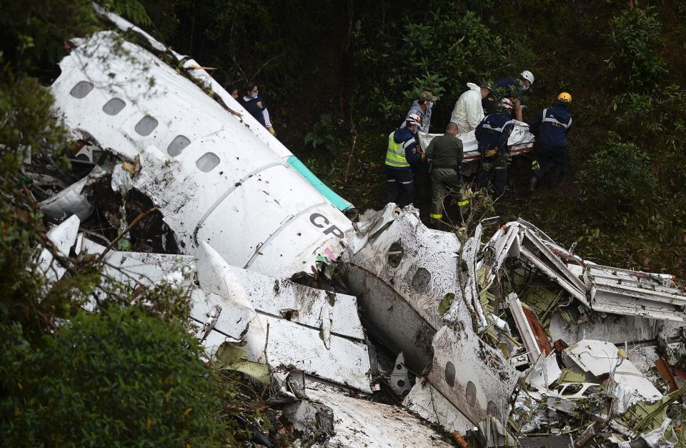 The plane crashed on the way to a South American Cup final in Colombia