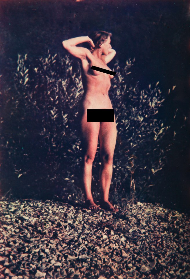  The pictures appear to show Hitler's mistress Eva Braun posing naked by a lake