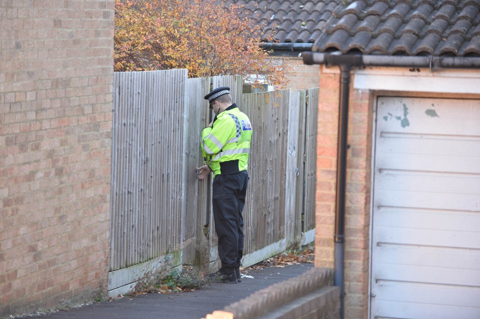 Police at Bennell's home today 