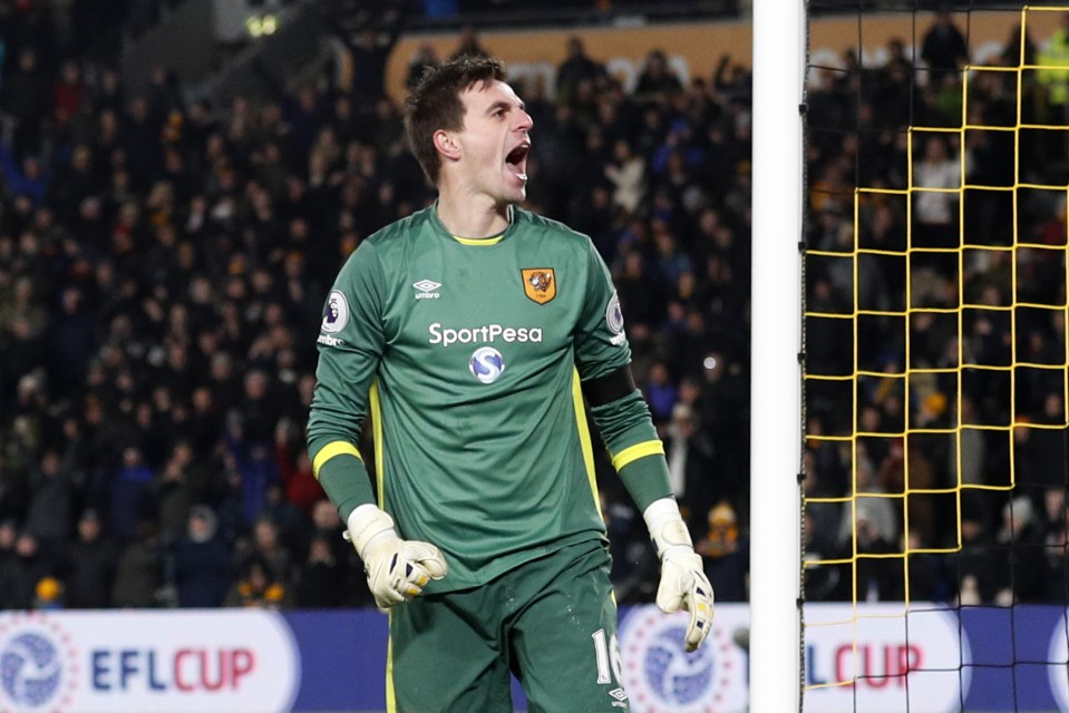 Hull keeper Eldin Jakupovic saved two Newcastle penalties to send Hull through to the semi-finals of the EFL Cup