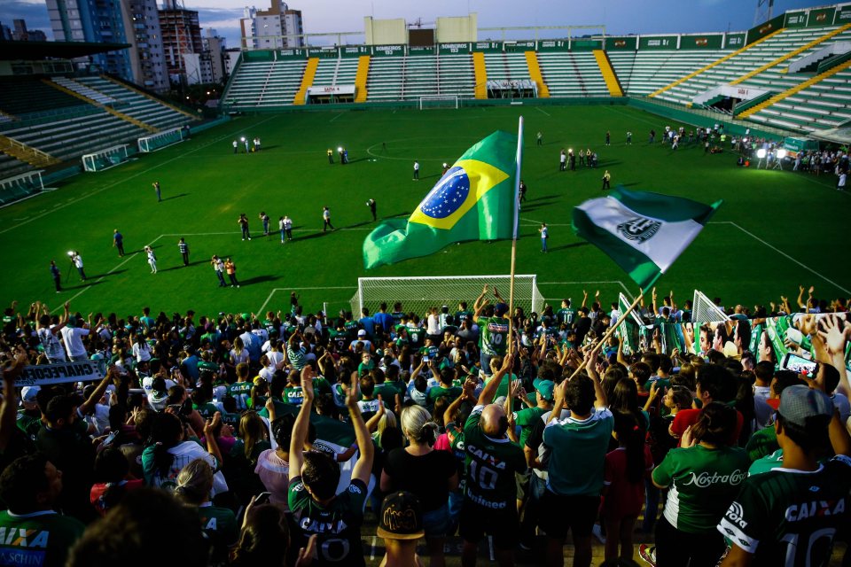 Fans gathered at the club's stadium to pay their respects to the fallen players