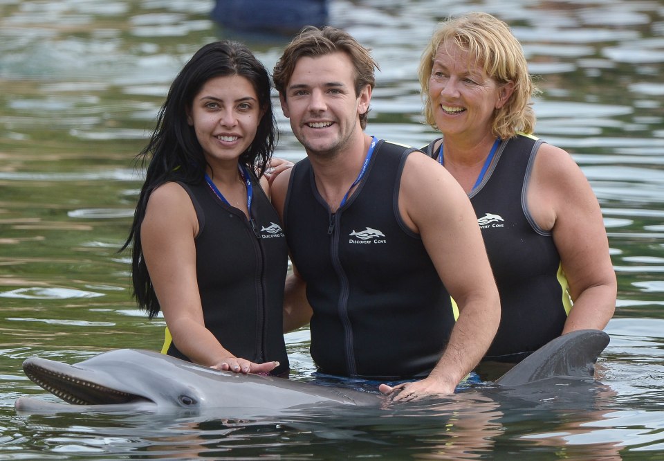 The couple couldn't stop smiling