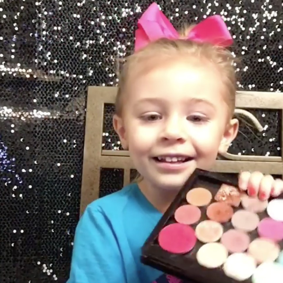 Courtney's youngest daughter, June, also loves to apply make-up and was featured in videos