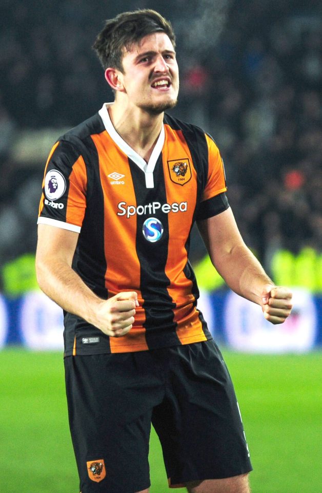 Harry Maguire celebrates Hull's EFL Cup win over Newcastle