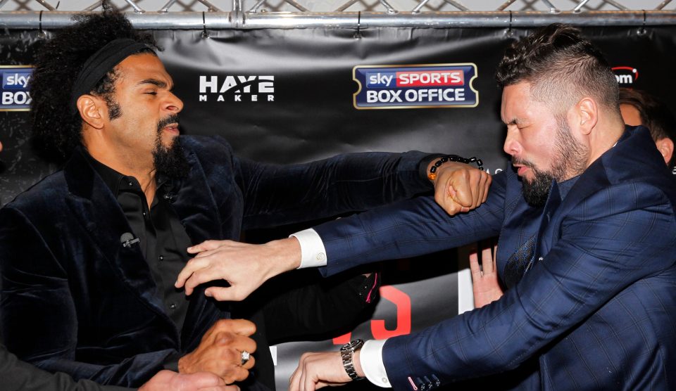  Grapple game...before long Hayes and Bellew are at each other's throats